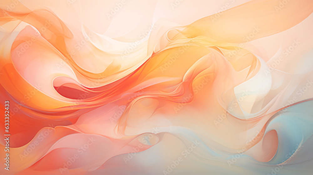 Poster gradients and glows to add a touch of radiance to the fluid shapes and abstract background