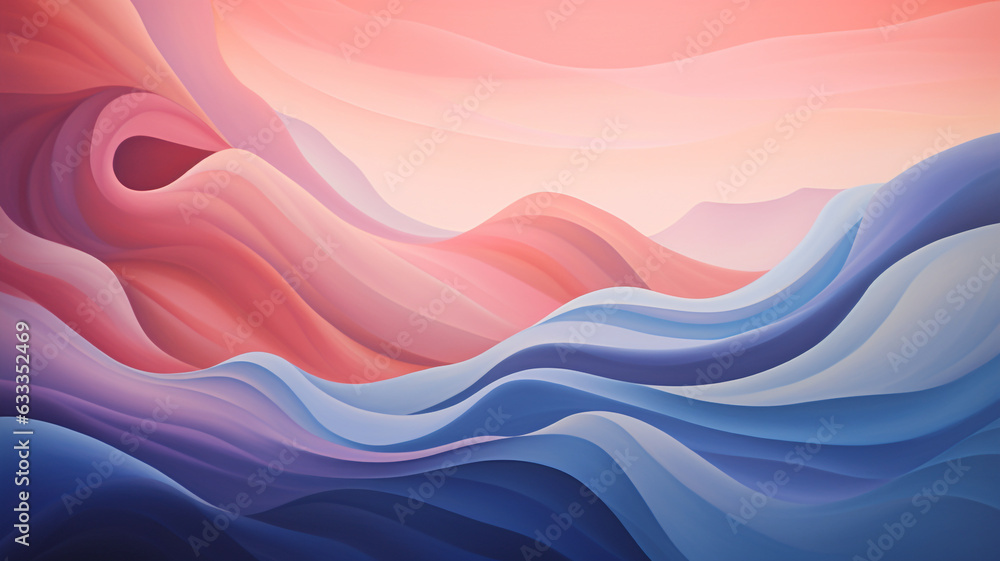 Poster incorporate subtle gradients in the background of the fluid shape