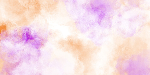 カラフルな滲みのある淡い水彩風背景　バナー