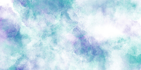 カラフルな滲みのある淡い水彩風背景　バナー