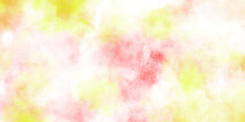 カラフルな滲みのある淡い水彩風背景　バナー