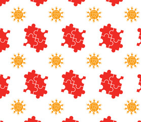 Digital png illustration of globe with hands and puzzle on transparent background