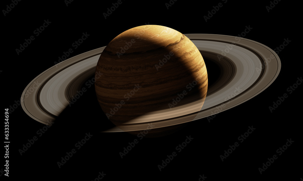 Wall mural gas giant planet in deep space, 3d animation