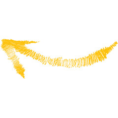 Naklejka premium Digital png illustration of big long gold twisted arrow on transparent background