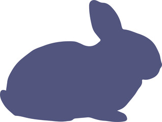 Fototapeta premium Digital png illustration of silhouette of rabbit on transparent background