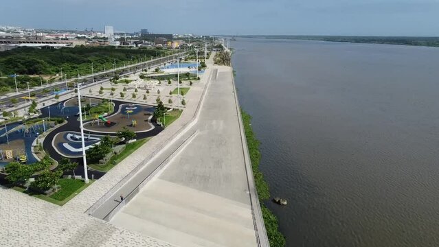 children's playground at the malecon in barranquilla