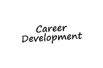 Digital png illustration of career development text on transparent background