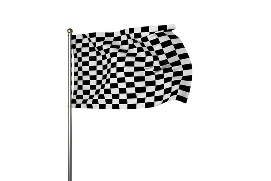 Naklejka Digital png illustration of black and white flag on transparent background