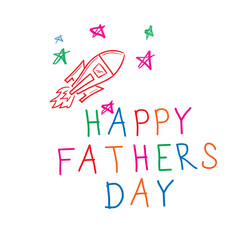 Digital png illustration of happy fathers day text on transparent background