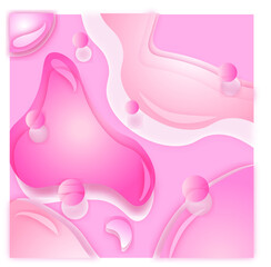 Digital png illustration of pink shapes on transparent background