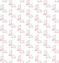 Obraz premium Digital png illustration of red notes pattern on transparent background