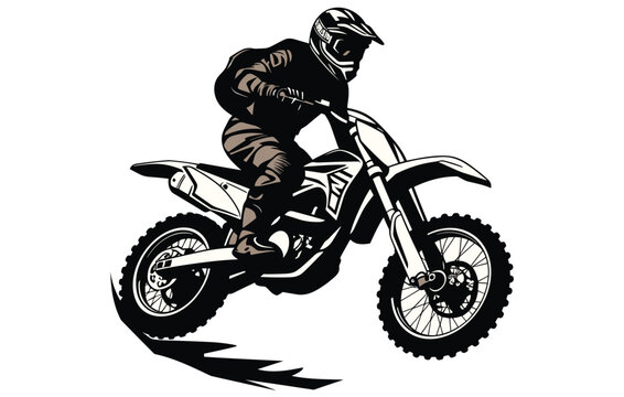 Dirt bike extreme sport vector illustration