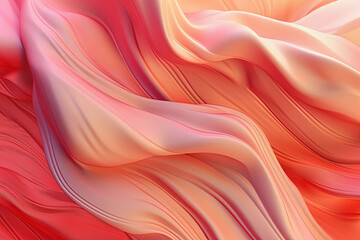 Obraz premium Abstract technological background with gradient curves, pink, red