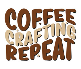 Retro Coffee Craft Design. T-shirt Design. Illustration