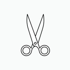 Scissor Icon. Cut, Cutting Tool . Barber Symbol - Vector Sign and Symbol for Design, Presentation, Website or Apps Elements.    