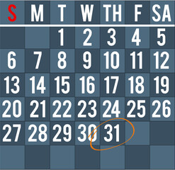 Digital png illustration of calendar card with marked date on transparent background