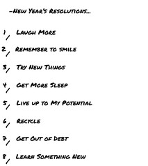 Fototapeta premium Digital png illustration of new year's resolutions text on transparent background
