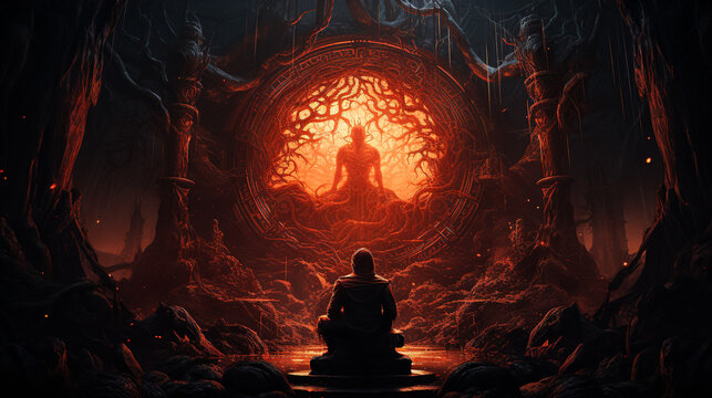 Person meditating 