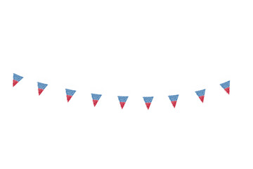 Obraz premium Digital png illustration of colourful flags on transparent background