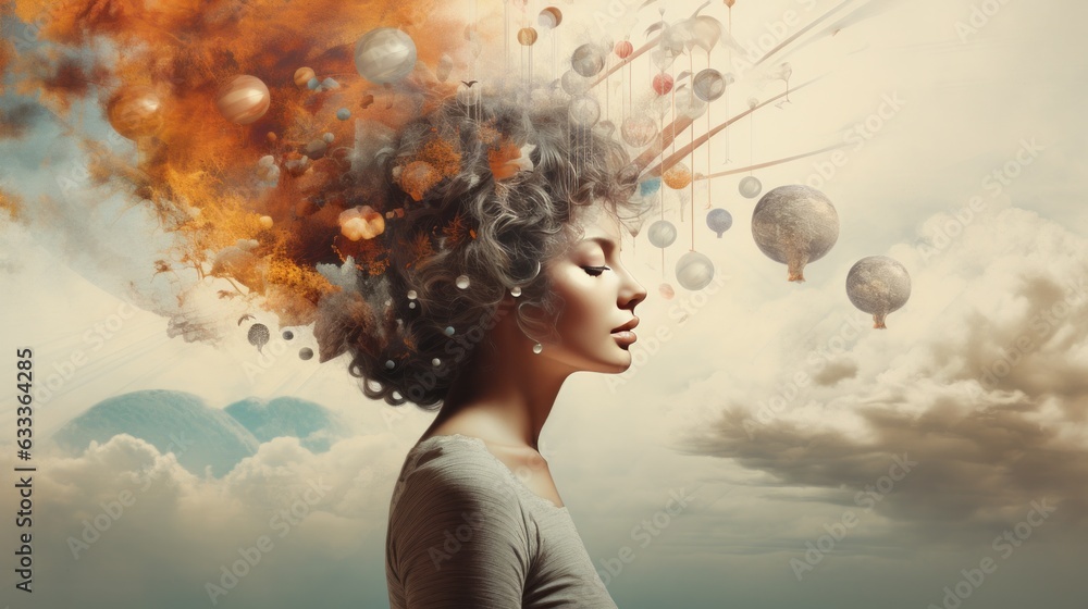 Poster visual depiction of the abstract concept of mindfulness and slow living, emphasizing the importance 