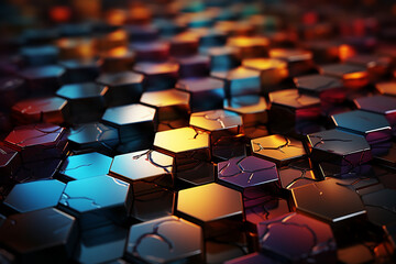 Fototapeta premium Creative abstract digital wallpaper background vector illustration or texture. Ai generated