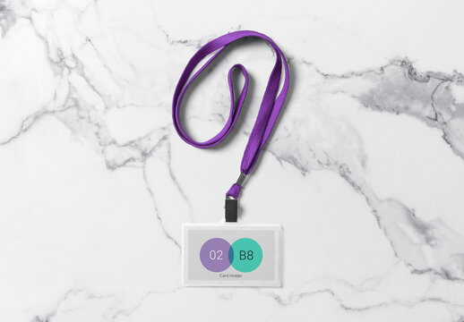 Lying ID Card Holder Mockup