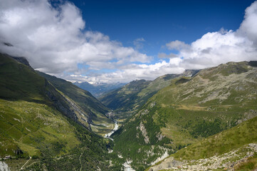 view of Zinal in Val d'Anniviers, Valais