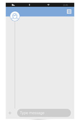 Digital png illustration of chat interface on transparent background