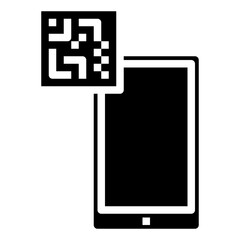 QR CODE line icon,linear,outline,graphic,illustration