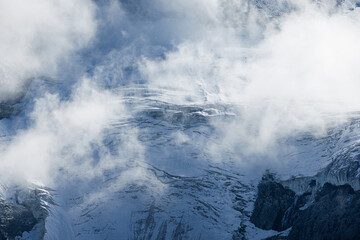 details of a glacier in Val d'Anniviers, Valais
