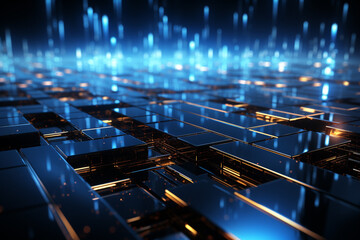 Obraz premium Creative abstract digital wallpaper background vector illustration or texture. Ai generated