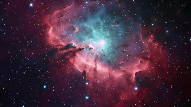 Red Nebula - Cosmic Travel 4K Loop