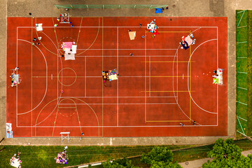 youth integration games on the school playground