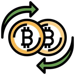 CRYPTOCURRENCY line icon,linear,outline,graphic,illustration