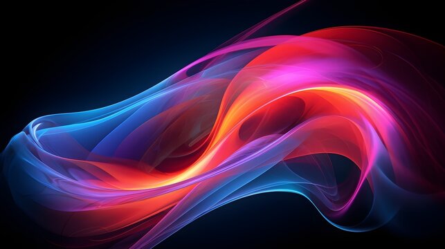 A swirling blend of neon colors that evoke a sense of futuristic nostalgia and 80s vibes