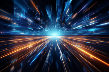 Obraz premium Creative abstract digital wallpaper background vector illustration or texture. Ai generated