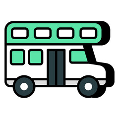 A perfect design icon of double decker bus