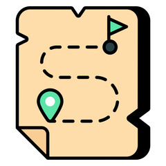 Modern design icon of map