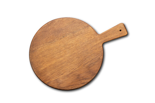 Wooden cutting board. Isolated on transparent