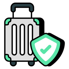 Modern design icon of secure luggage 