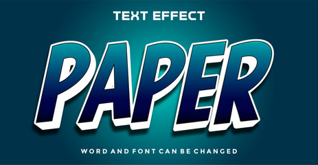 Paper editable text effect