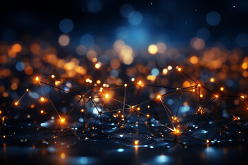 Obraz premium Creative abstract digital wallpaper background vector illustration or texture. Ai generated