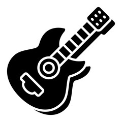Modern design icon of guitar 