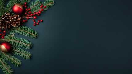 a minimalist Christmas  background with copy space
