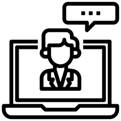 vlog line icon,linear,outline,graphic,illustration