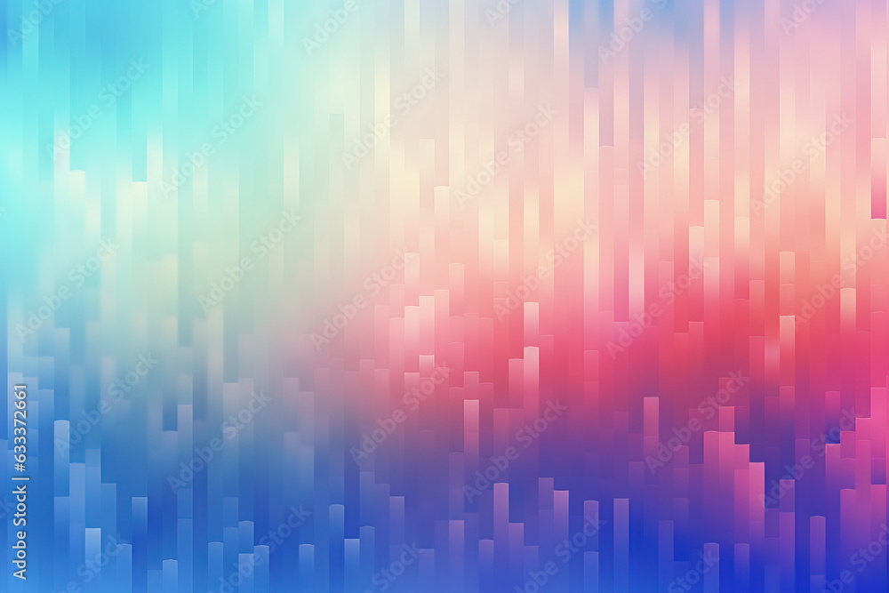 Poster Abstract blurred grainy gradient background texture. Colorful digital grain soft noise effect pattern. Lo-fi multicolor vintage retro. VHS Glitch Texture