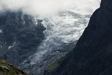 Glacier des Bouquetins on the side of Grand Cornier, Valais