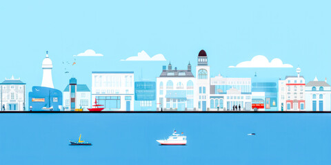 Obraz premium Illustration map of Sydney - Generative AI