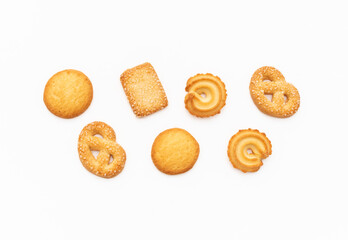 Cookies isolated on white background, after some edits.