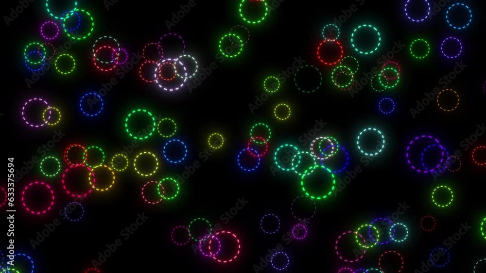Poster small circle shape animation background, neon circle shape animation high tech background. circle ri